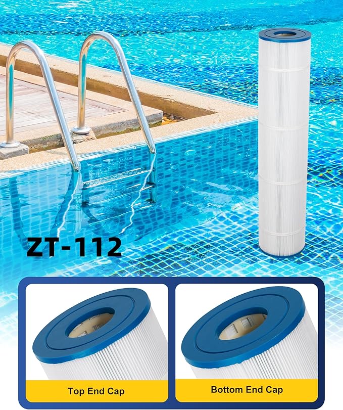 ZOTEE PCC130-PAK4 Pool Filter Cartridge Replaces Clean and Clear Plus 520, C-7472, Darlly 71252,FC-1978, 817-0143, PLFPCC130, 32-1/16" x 7" Pool Filter, 4 Pack (1008)