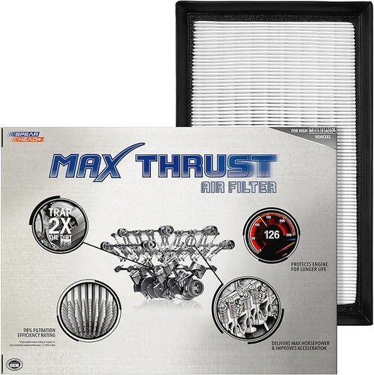 Spearhead Max Thrust Engine Air Filter | Fits Select 2015-2024 A3, S3, TT/TTS Quattro, Q3, Arteon, Golf/Alltrack/R/Sportswagen, GTI, Jetta, Tiguan | OEM Fit & High Dust Holding Capacity (MT-876)