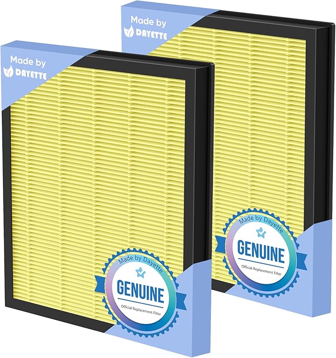 DAYETTE H14 Replacement Filter Compatible AP309/409 Air Purifiers, 4-in-1 H14 Grade True HEPA High-Efficiency Activated Carbon for Pet Dander Odor, 2 Pack