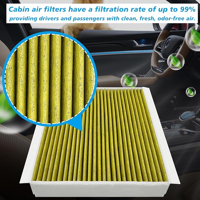 Capume 2PCS Cabin Engine Air Filter Kit JMFL3 JM7C39 Fits for 2015-2025 F-150 F150, 2018-2024 Expedition, 2018-2024 Navigator, Replacement for CF12150, CA10262, FL3Z19N619A, 7C3Z9601A