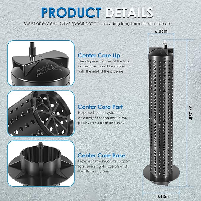 Yoursme 59053800 Center Core Replacement for Pentair Clean and Clear Predator 150, 175 & 200 Square Feet EC-160353 EC-160355 CCRP150 CCRP200 Pool/Spa Cartridge Filters
