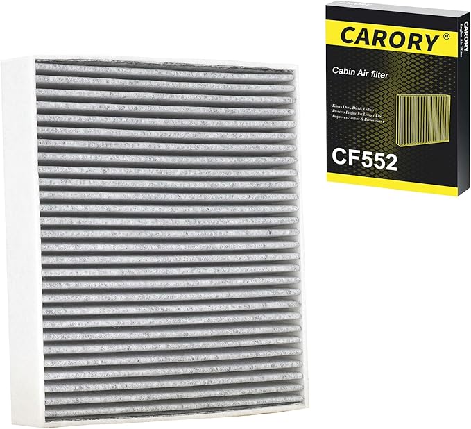 CARORY Cabin Air Filter w/Activated Carbon for Nissan Rogue 21-25, Altima 19-25, Kicks 17-25, Pathfinder 22-25, Sentra 20-25, Versa 20-25, Infiniti QX50 19-25, QX55 22-25, QX60 22-25, QX80 19-25