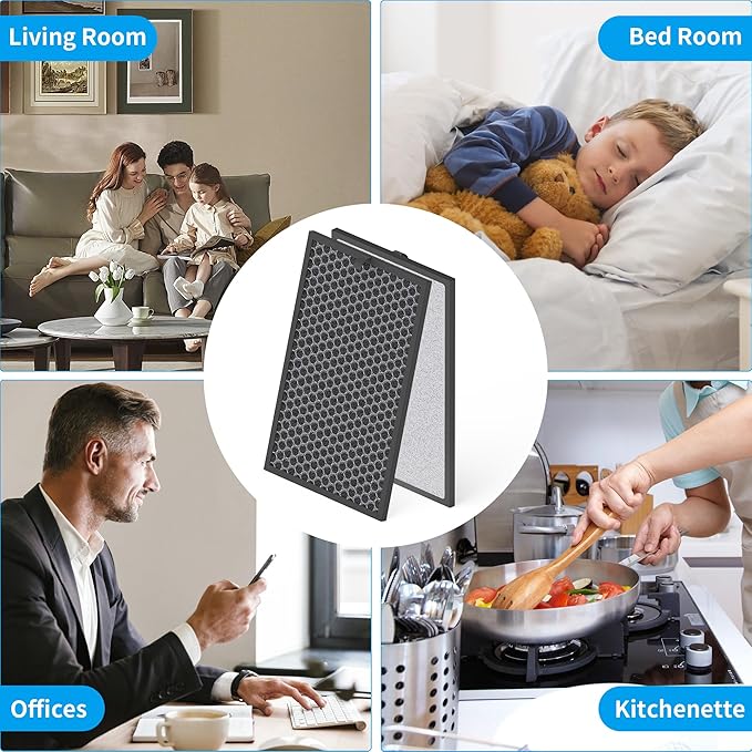 2 Packs 8L Activated Carbon Replacement Filter Duo-fiilter Compatible with Okaysou AirMax 8L