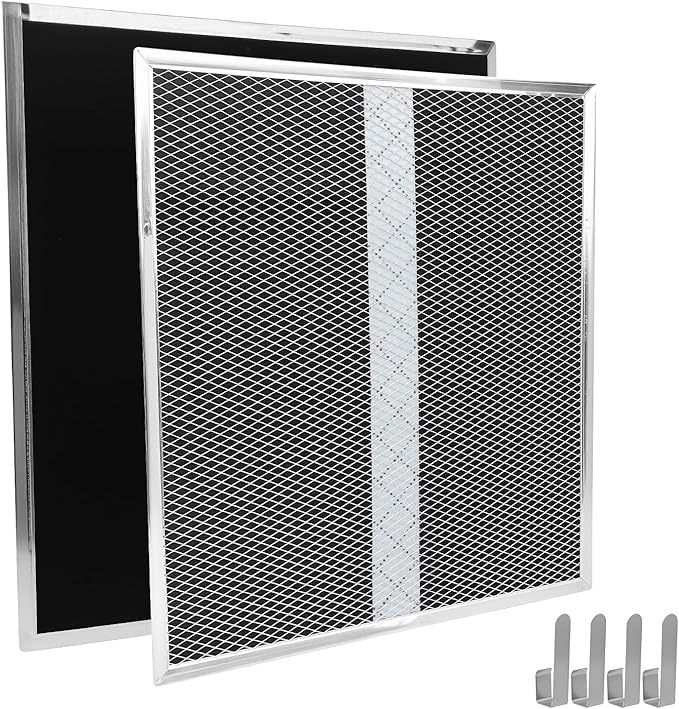 2 Pack HPF30 Range Hood Non-Duct Charcoal Filters Kit, Premium Replacement for Broan HPF30, S97020466 & Mantra/Osmos/Glacier XC Series Ductless Range Hoods, High-Efficiency Activated Carbon Filtration