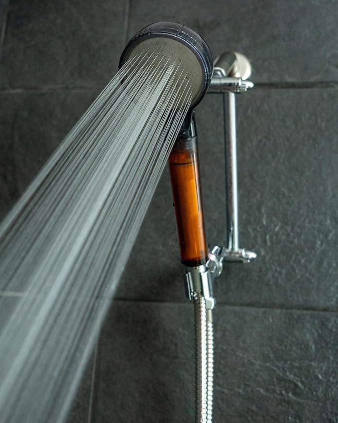 AquaYouth Vitamin C Handheld Shower Head | Built-in Vitamin C + Ceramic Balls Reduces Chlorine & Chloramine, While Improving Skin and Hair Health
