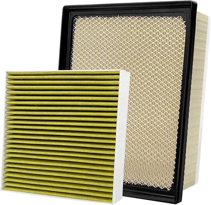 Capume 2PCS Cabin Engine Air Filter Kit Fits for 2014-2019 Tundra 4.6L,2014-2021 Tundra 5.7L,2014-2022 Sequoia 5.7L,Replacement for CA11895, CF10285,17801-0P100,87139-07020,JM285JMP100