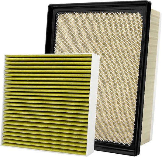 Capume 2PCS Cabin Engine Air Filter Kit Fits for 2014-2019 Tundra 4.6L,2014-2021 Tundra 5.7L,2014-2022 Sequoia 5.7L,Replacement for CA11895, CF10285,17801-0P100,87139-07020,JM285JMP100