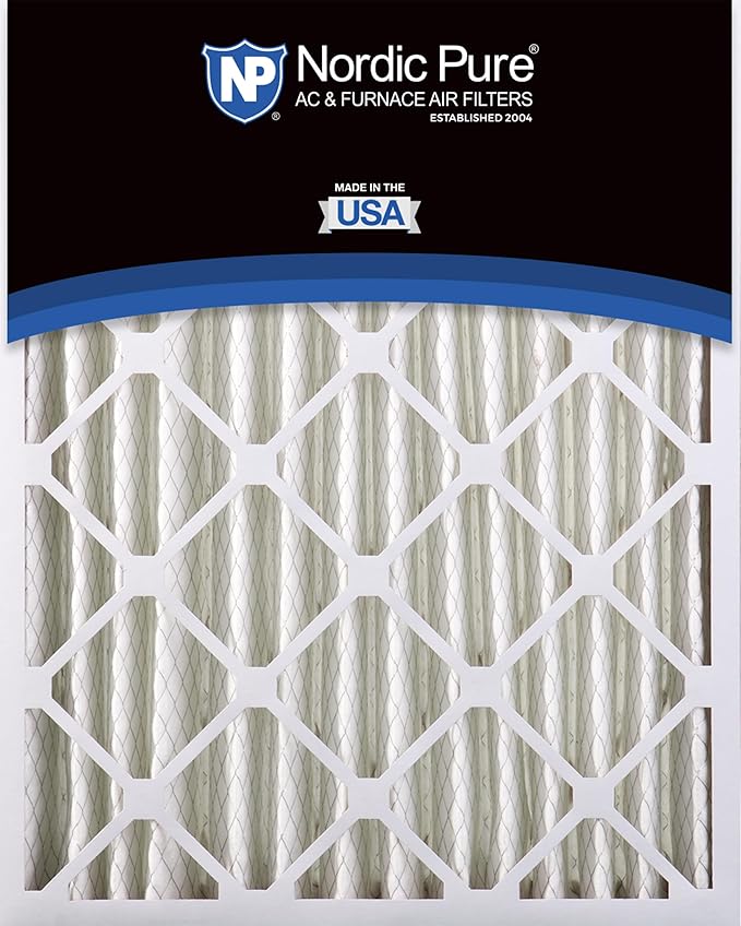 Nordic Pure 16x25x4 (Actual Size: 15 1/2 x 24 1/2 x 3 5/8) Pleated MERV 13 Air Filters 2 Pack