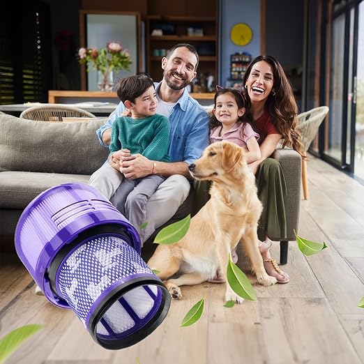 2 Pack V11 And V15 HEPA Filter Compatible for select Dyson V11 (SV14, SV15, SV17, SV28) and V15 (SV22, SV47) cordless vacuum cleaners. Replacement part for Dyson part number: 970013-02.