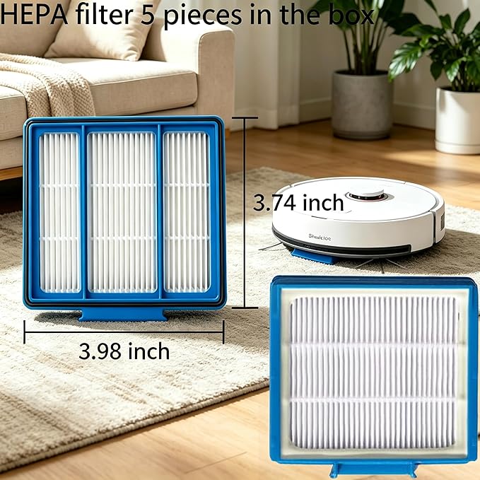 24pcs Big-Kit Replacement Part Accessories Compatible for Shark IQ R101AE RV1001AE AV912S AV1002AE RV100AE UR1000SR Side/Sweep Brush Filter Main/Roller/Cover/Self-Clean Base Filter
