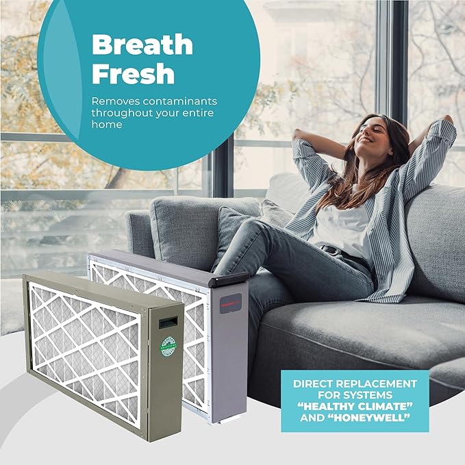 16x25x4 Air Filter Replacement MERV 11, FC100A1029 Pleated HVAC AC Furnace Filters with Wholesalehome Cleaning Cloth, 5-Pack (Actual Size: 15.94 x 24.86 x 4.38 Inches)