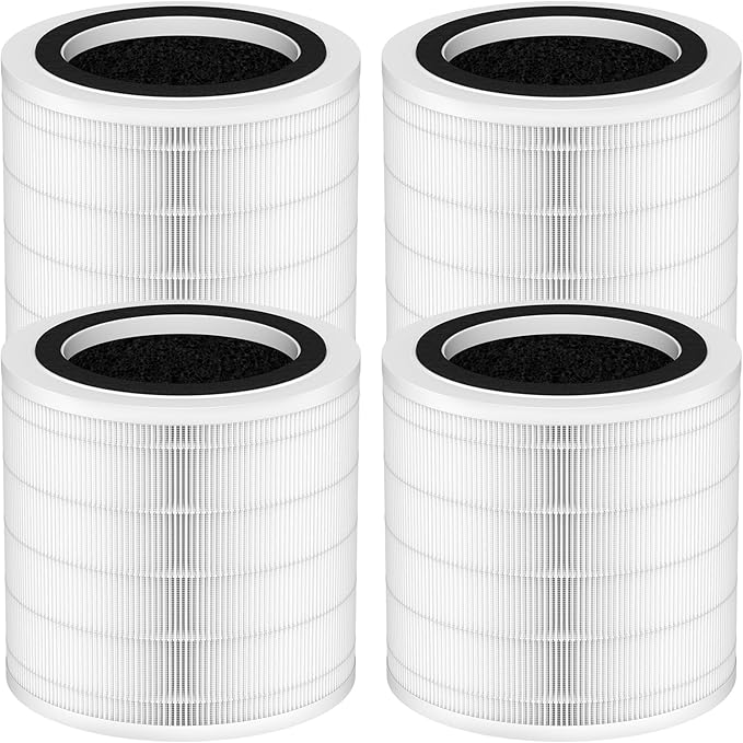 4 Pack H7126 Replacement Filter Compatible with GoveeLife Mini Air Purifier, 3-in-1 H13 True HEPA Filters H7126 for Govee Air Purif-ier, Replace Part# H7126-RF