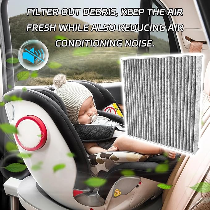 Cabin Air Filter Car Air Conditioner Filter with Activated Carbon Fresh Breeze Air Filter Element for Car Passenger CF10134 for Honda Accord Replacement Accessories