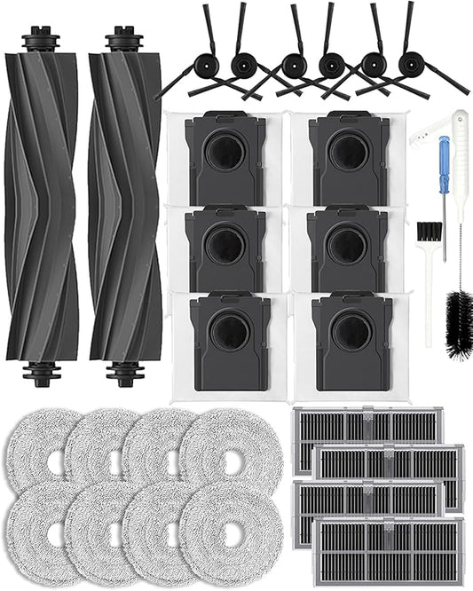 Yivy Accessories for Dreame L10s Ultra Gen 3/L50 Ultra AE/X40 Ultra/L40 Ultra /X40 Master,Replacement Parts for Mova P70 Pro Ultra/Mova P50 Pro Ultra/Mova P10 Pro Ultra Vacuum Cleaner,2 Main Brushes