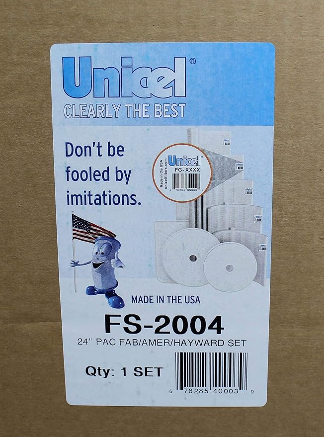 Unicel FS-2004 48 Sq Ft Vertical DE Grid Replacement Swimming Pool Filter Set, Compatible with American, Hayward, Pac-Fab, Sta-Rite, Astral and More