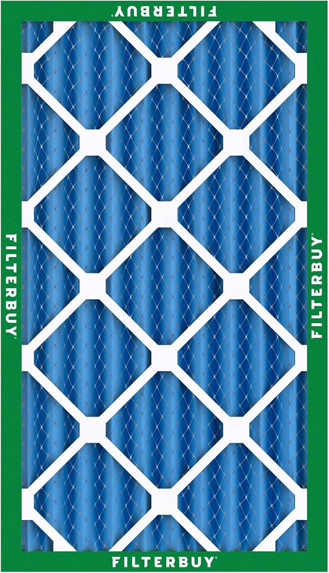 Filterbuy 20x30x4 Air Filter MERV 13 Optimal Smoke & Allergy Defense (6-Pack), Electrostatic Pleated HVAC AC Furnace Filters Replacement, Made in USA (Actual Size: 19.50 x 29.50 x 3.63)