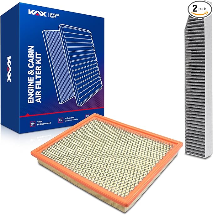 KAX Engine & Cabin Air Filter Kit, Replacement for Jeep Grand Cherokee 1999-2004 4.0L/4.7L, Replace# CA7440 CF10363