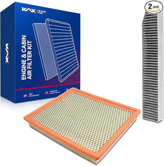 KAX Engine & Cabin Air Filter Kit, Replacement for Jeep Grand Cherokee 1999-2004 4.0L/4.7L, Replace# CA7440 CF10363