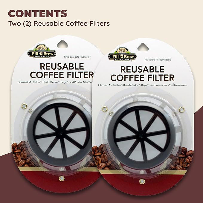 Fill 'n Brew Reusable Coffee Filter Basket for Most Mr. Coffee, Black & Decker, Regal & Procter Silex Coffee Makers
