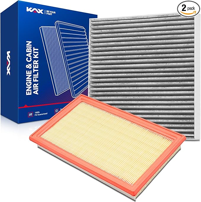 KAX Engine & Cabin Air Filter Kit, Replacement for Nissan Altima 2002-2006, Sentra 2000-2006, Murano 2003-2007, Maxima 2004-2008, INFINITI G35 2003-2007, FX35 2003-2008, Replace# CA4309 CF10140