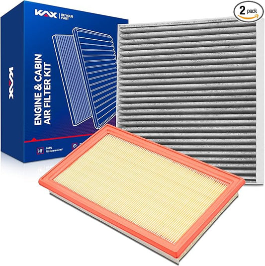KAX Engine & Cabin Air Filter Kit, Replacement for Nissan Altima 2002-2006, Sentra 2000-2006, Murano 2003-2007, Maxima 2004-2008, INFINITI G35 2003-2007, FX35 2003-2008, Replace# CA4309 CF10140