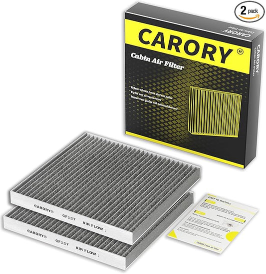 2 Pack Cabin Air Filter w/Activated Carbon for Toyota Camry, Corolla, RAV4, Prius, Highlander, Sienna, Venza, Crown, Lexus ES350, ES300h, NX250, RX350, RX450h, Subaru Outback, Mazda CX9 and More