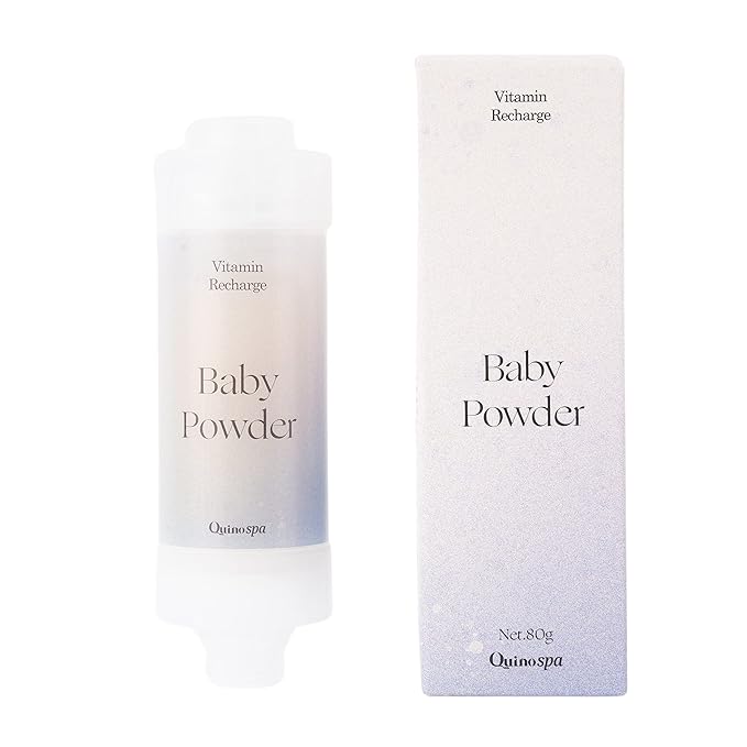 Vitamin Shower Filter | Water Softener | Vitamin C | Hyaluronic Acid | Collagen | Aromatherapy | Skin Moisturizing | (Baby Powder)