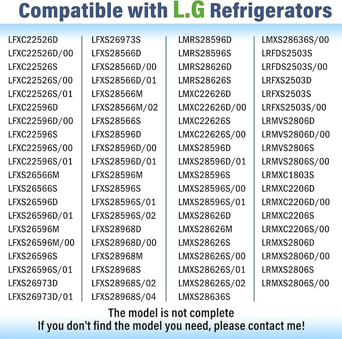 LFXS26973S LFXS26973D LFXS26596D LFXS26596S LFXC22526S LMXS28626D LFXC22596S LFXS28566D MCR66849208 Refrigerator Filter Cover Decor Fit for L.G Refrigerator LFXS28596S LFXS28968S LMXC22626S LMXS28596S