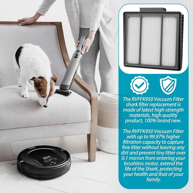 2 Pack Replacement HEPA Filter for Shark RV1001AE RV1001 UR1005AE RV1101ARUS RVFFK950 Lot BB755 Vacuum Models