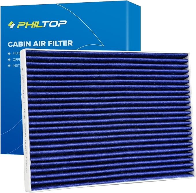 PHILTOP Premium HEPA Cabin Air Filter w/Dual Activated Carbon, Compatible with CF10550 Nissan Rogue 2008-2013, Sentra 2007-2012, Rogue Select 2014-2015, Carbon Filter Up Dust Pollen Odor