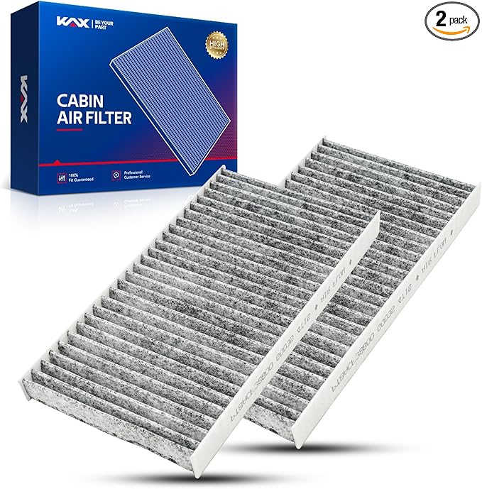 KAX Cabin Air Filter, CF10734 Replacement for Sorento 3.5L 2003-2006, Sorento 3.3L 2008-2009, Sorento 3.8L 2007-2009, Strong Adsorption w/Upgraded Activated Carbon-2Pcs