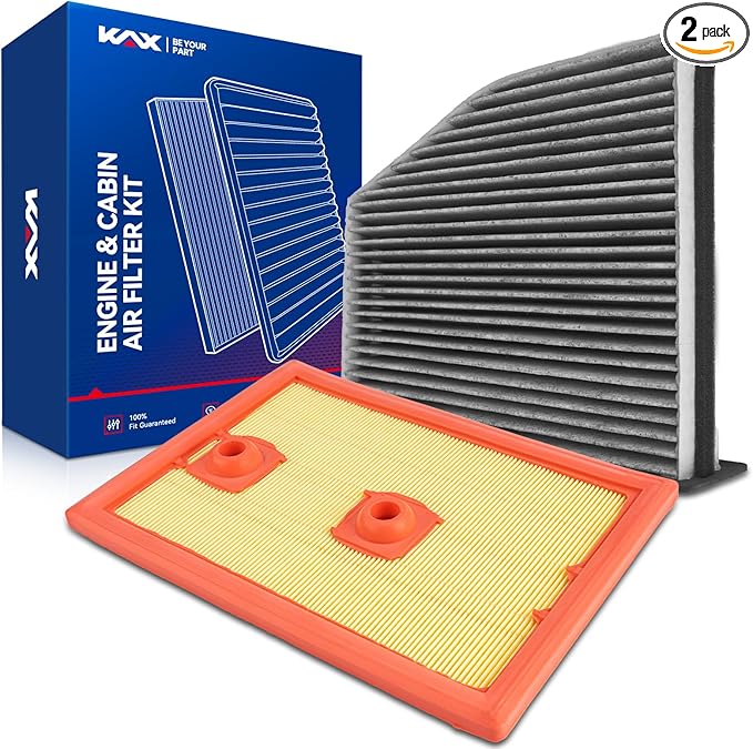 KAX Engine & Cabin Air Filter Kit, Replacement for Volkswagen Jetta 2013-2018 1.4T, Replace# CA11503 CF10373
