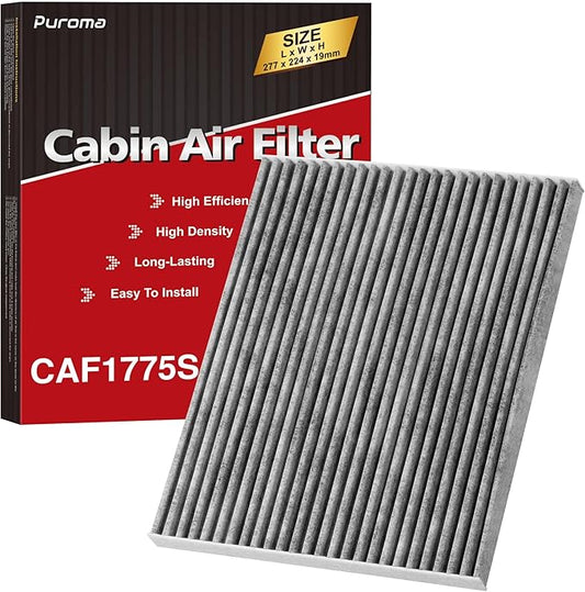 Puroma Cabin Air Filter with Activated Carbon, Replacement for CF11775, Ford Edge, Fusion, SSV Plug-in Hybrid, Lincoln Continental, MKX, MKZ, Nautilus