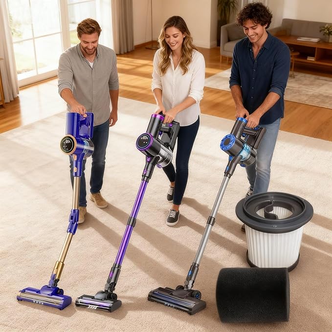 Hepa Filter Replacement Compatible with AIRDIYA P1 VG3,MHRMHR KP1108, and Bieiao Cordless Vacuum Cleaner