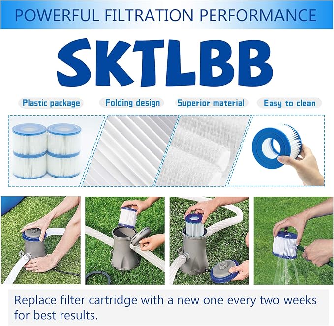 Type I Pool Filter Cartridge, 3.11 x 3.48 Inch Size I for Swimming Pool Filter,Pool Filter Pumps Universal Replacements (6 Pcs)