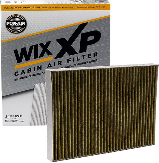 WIX 24048XP WIX XP Cabin Air Filter Replacement, Triple-Layer Protection with Activated Carbon & Advanced Airflow Media Compatible With Various Chrysler, Dodge Models (11-19)