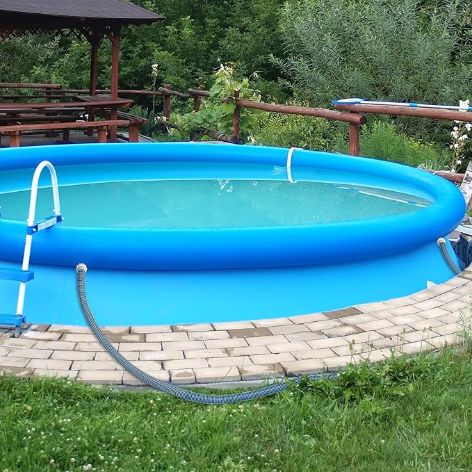 15ft 1 1/2" Pool Hose for Above Ground Pools 15ft Long Pool Pump Replacement Filter Hoses 1.5" EVA Swimming Pool Filter Hose for Filters Pumps, Saltwater Systems and Sand Filters (Blue)