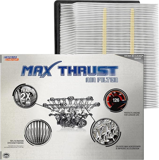 Spearhead Max Thrust Engine Air Filter Replacement | Fits 2007-2023 Ram 2500/3500 6.7L L6 & 6.4L V8 Diesel | OEM Fit & High Dust Holding Capacity (MT-261)