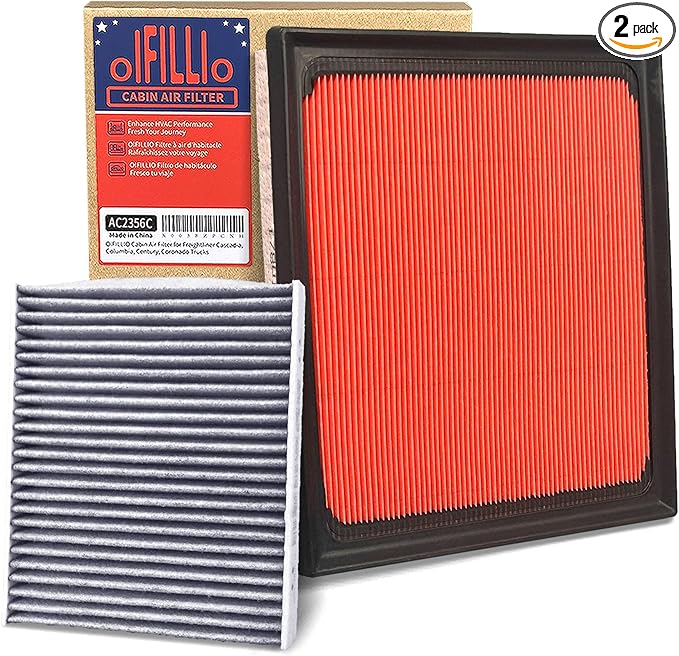 OIFILLIO Cabin Engine Air Filter Kit for 2019-2025 RAV4 (NOT HYBRID), 2018-2024 Camry (NOT HYBRID), 2020-2025 Highlander (NOT HYBRID), Replaces 17801-25020 & 87139-58010