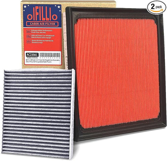OIFILLIO Cabin Engine Air Filter Kit for 2019-2025 RAV4 (NOT HYBRID), 2018-2024 Camry (NOT HYBRID), 2020-2025 Highlander (NOT HYBRID), Replaces 17801-25020 & 87139-58010