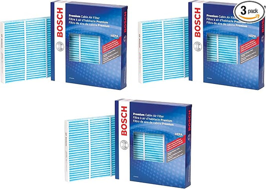 BOSCH 6022C HEPA Cabin Air Filter - Compatible with Select Chrysler 300; Dodge Challenger; Charger (Pack of 3)