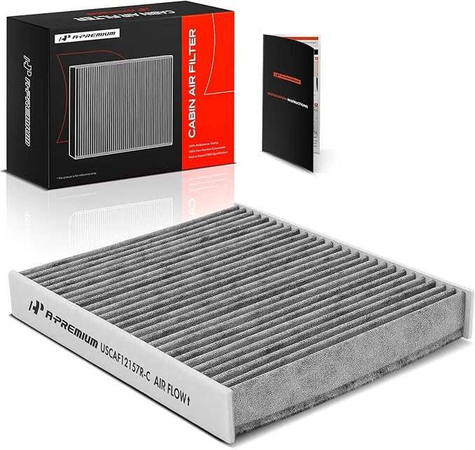 A-Premium Cabin Air Filter with Activated Carbon Compatible with Lexus, Toyota, Mazda Models - Avalon, Camry, Corolla, Highlander, Prius, RAV4, Sienna, Venza, ES300h, NX250, RX350