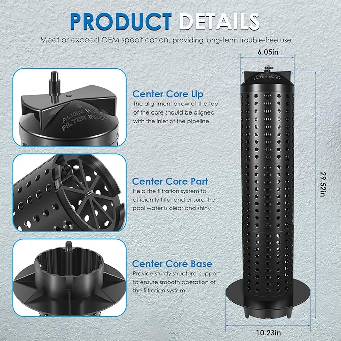 Yoursme 59053700 Center Core Replacement for Pentair Clean and Clear 100 and 125 Square Feet EC-160354 CCRP100 Pool/Spa Cartridge Filter