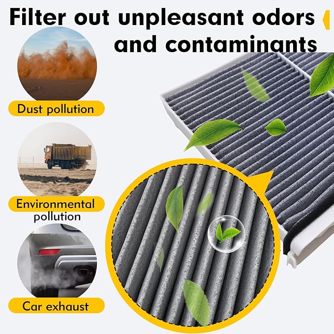 PXFV133A0 KR9P61J6X Engine & Cabin Air Filter with Activated Carbon Compatible with Mazda CX-90 L4-2.5L/L6-3.3L (2024-2026) CX-70 L4-2.5L/L6-3.3L (2025-2026)