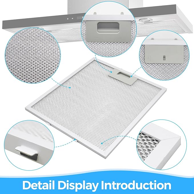 W10169961A Genuine Grease Filter For Range Vent Hoods – Replaces 8190858, W10169961, W10875058, W10870878, W11245983，W10833076,2pcs for oneket