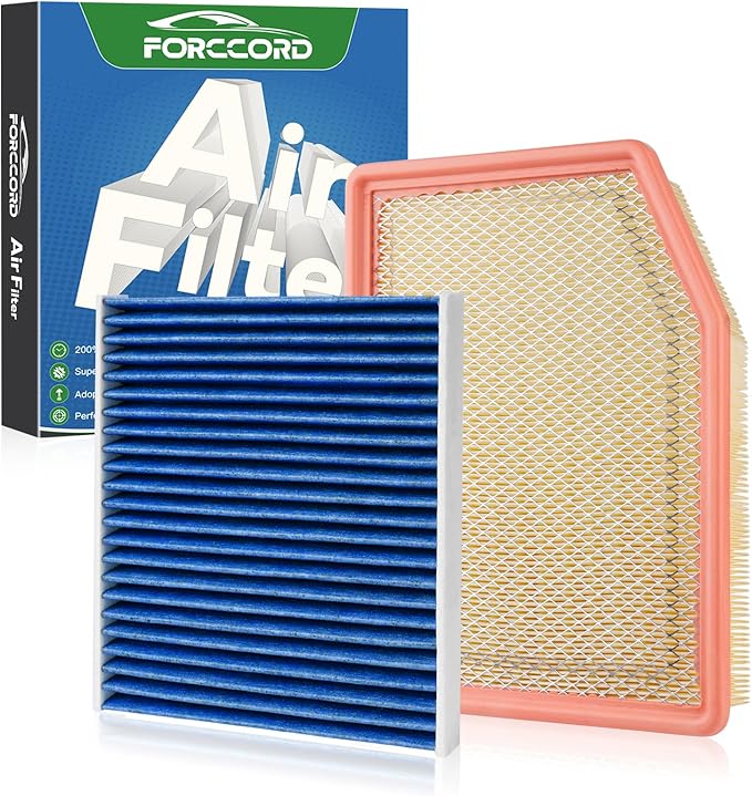 Cabin & Engine Air Filter Set Fit for 2019-2026 Chevrolet Silverado 1500, Tahoe, Suburban, Sierra 1500, Yukon, Yukon XL, Escalade Replace#13356916 84121219 CF11966 CA12404 Car Accessories