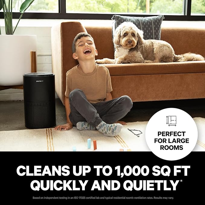 PuroAir 240 Replacement Filter - Genuine Puro Air 240 Filter Replacement - Official PuroAir Air Purifier HEPA Filter with CarbonTech Filters 99.9% of Pollen, Dust, Pet Dander, Smoke, Odors (4PK)