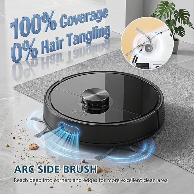 Q7 M5+ Accessories for Roborock Q7 M5/ Q7 L5+/ Q7 L5 Robot Vacuum, Replacement Parts with 2 Main Brush, 6 Mop Pads, 4 HEPA Filters, 6*Dust Bags, 6 Side Brushes, 2 Tools
