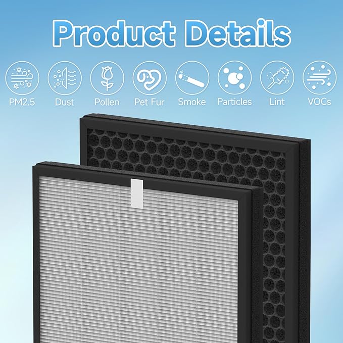 2-Pack MB-066 Replacement Filter Compatible with MB-066 Purifier, with Aromatherapy Tablets