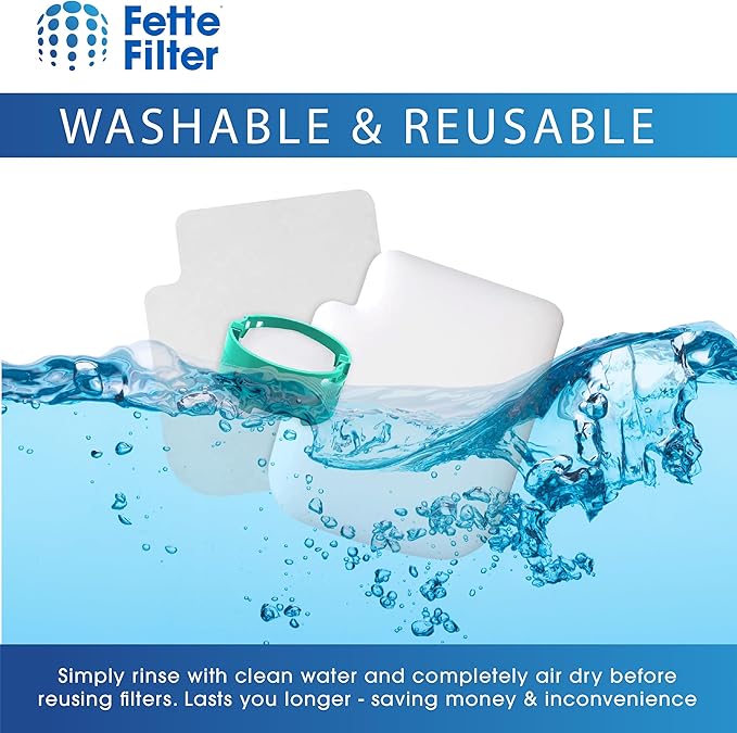 Fette Filter - AZ3000 Vacuum Replacement Filters and Odor Kit Compatible with Shark Stratos Upright Vacuum Models AZ3000, AZ3000W, AZ3002, AZ3002C 2 Hepa + 4 Foam + 4 Odor Cartridges.
